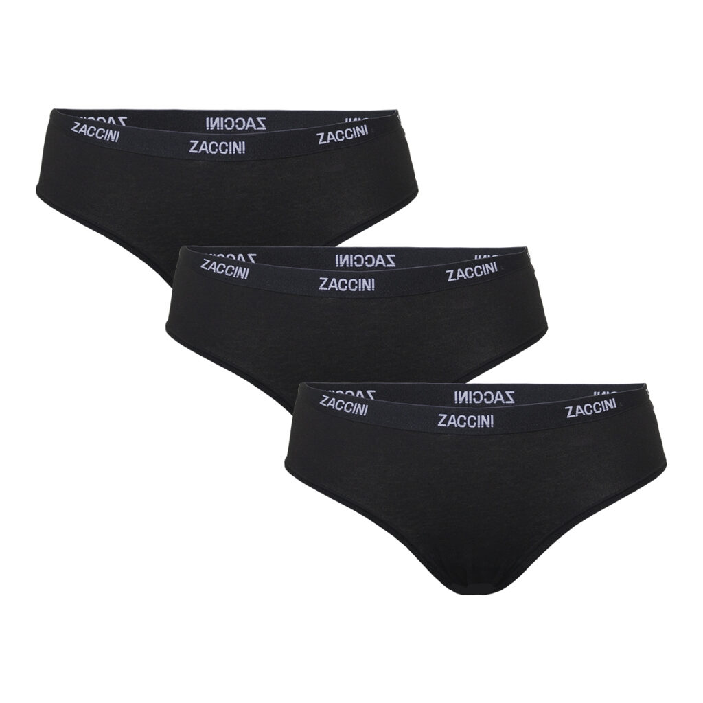 Zaccini Dames Hipsters 3-pack Black-XL ~ Spinze.nl