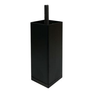 Zwarte vierkanten meubelpoot 10 cm (M8) ~ Spinze.nl