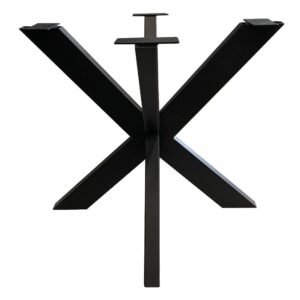 Zwarte vierkanten stalen matrix tafelpoot hoogte 72 cm en breedte/diepte 85 cm (koker 10 x 5) ~ Spinze.nl