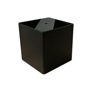 Zwarte vierkanten stalen meubelpoot hoogte 10 cm ~ Spinze.nl