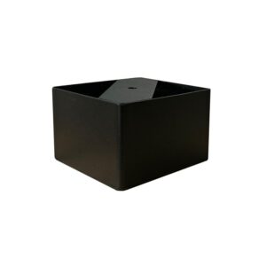 Zwarte vierkanten stalen meubelpoot hoogte 5 cm ~ Spinze.nl