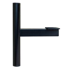 Zwarte zwevende buis meubelpoot 12 cm ~ Spinze.nl