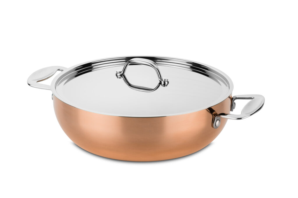 Frying Pan 2 Handles Toscana With Lid Dia Cm. 28 ~ Spinze.nl