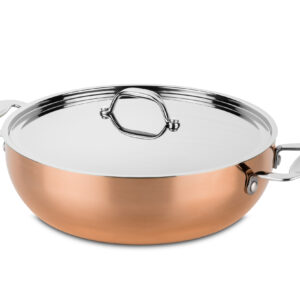 Frying Pan 2 Handles Toscana With Lid Dia Cm. 28 ~ Spinze.nl