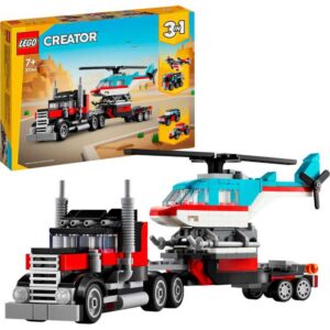 LEGO Creator 3-in-1 - Truck met helikopter constructiespeelgoed 31146 ~ Spinze.nl