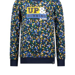 B.Nosy Jongens sweater - Up pixel AOP ~ Spinze.nl