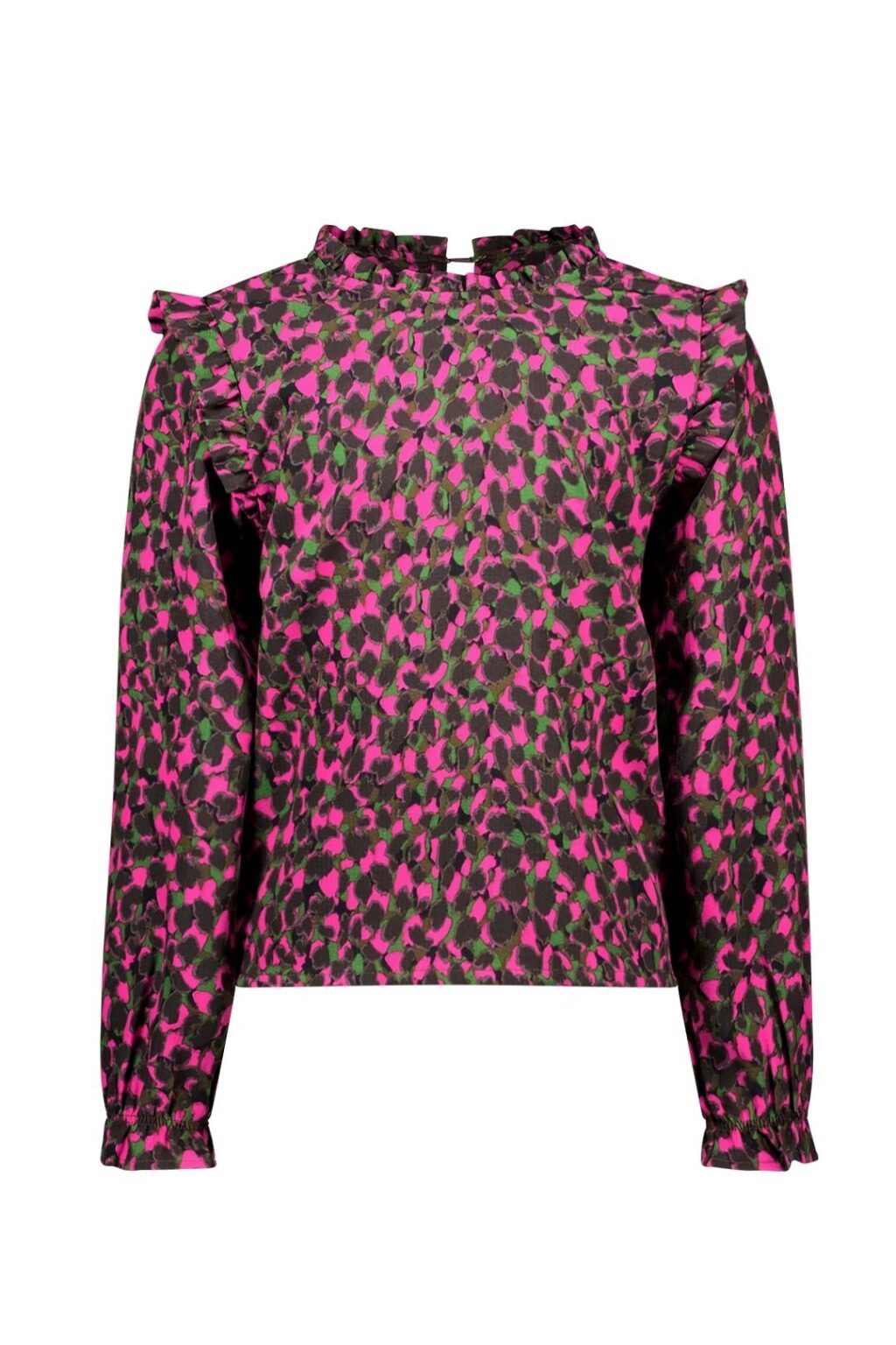 B.Nosy Meisjes blouse stippen roze - Ave - Awesome AOP ~ Spinze.nl