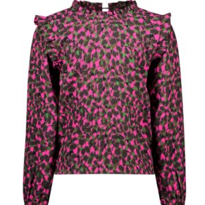 B.Nosy Meisjes blouse stippen roze - Ave - Awesome AOP ~ Spinze.nl