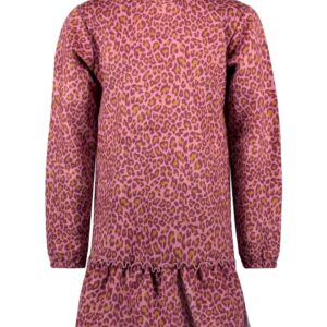 B.Nosy Meisjes jurk panter print roze - Denise - Delight panter ~ Spinze.nl