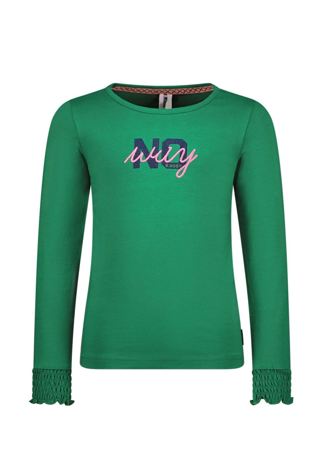B.Nosy Meisjes shirt - Elaine - Emerald groen ~ Spinze.nl