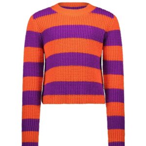 B.Nosy Meisjes sweater oranje - Guusje - Electric grape ~ Spinze.nl