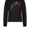 B.Nosy Meisjes sweater pailletten artwork - Zwart ~ Spinze.nl