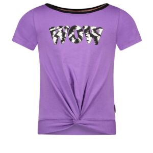 B.Nosy Meisjes t-shirt fancy artwork - Grape paars ~ Spinze.nl