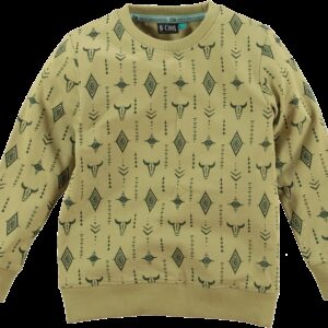 B'Chill Jongens sweater - Hans - Khaki ~ Spinze.nl
