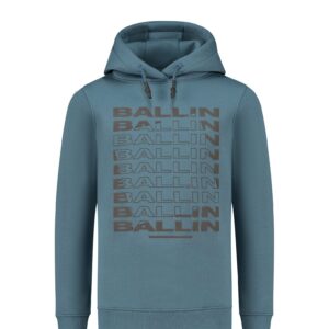 Ballin Jongens hoodie met artwork - Midden blauw ~ Spinze.nl