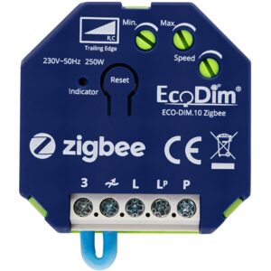 Ecodim Zigbee Inbouw Smart LED Dimmer - 0-250 Watt - Fase afsnijding - Compatibel met draadloze schakelaar - ECO-DIM.10 Zigbee ~ Spinze.nl
