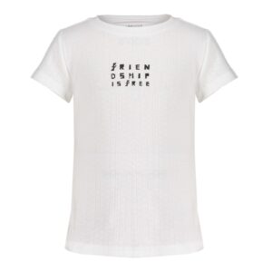 Frankie & Friends Meisjes shirt - Blubfish - Foam wit ~ Spinze.nl