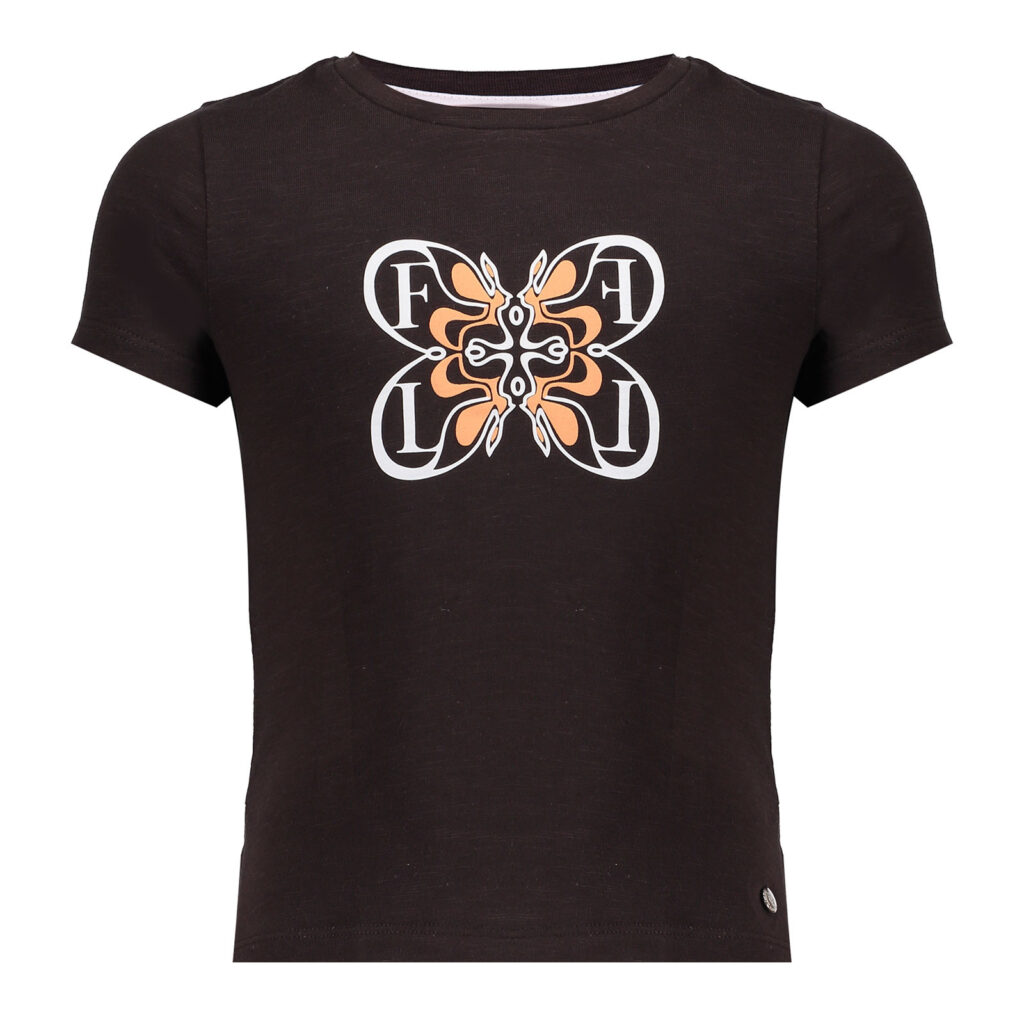 Frankie & Liberty Meisjes t-shirt - Hilary - Chocolade bruin ~ Spinze.nl
