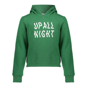 Geisha Meisjes sweater - Hoody Up All Night - Groen ~ Spinze.nl