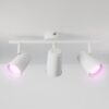 HOFTRONIC SMART Riga Smart LED Plafondlamp 3 spots Wit - Draaibaar en Dimbaar - 3 lichts - GU10 RGBWW - Plafondspot woonkamer en gang - Opbouwspot verlichting - Google Home & Amazon Alexa ~ Spinze.nl