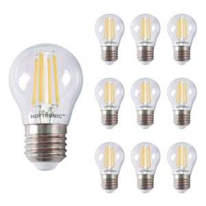 HOFTRONIC™ 10x E27 LED Filament - 4 Watt 470 lumen - 2700K warm wit licht - Vervangt 40 Watt - G45 vorm ~ Spinze.nl