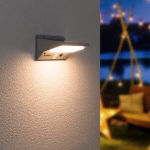 HOFTRONIC™ Burley LED Solar Wandlamp met bewegingssensor 3 lichtstanden 21 LEDS 3000K Warm wit ~ Spinze.nl