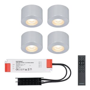 HOFTRONIC™ Complete set 4x3W dimbare LED in/opbouwspots Navarra IP44 ~ Spinze.nl
