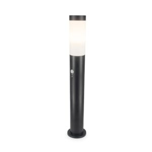 HOFTRONIC™ Dally LED Sokkellamp Zwart M - Bewegingssensor - Schemerschakelaar - E27 fitting - IP44 Waterdicht - 80 cm - tuinverlichting - padverlichting ~ Spinze.nl