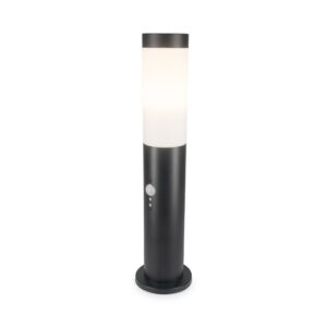 HOFTRONIC™ Dally LED Sokkellamp Zwart S - Bewegingssensor - Schemerschakelaar - E27 fitting - IP44 Waterdicht - 45 cm - tuinverlichting - padverlichting ~ Spinze.nl