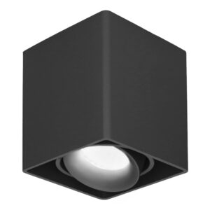 HOFTRONIC™ Dimbare LED Opbouwspot plafond Esto Zwart incl. GU10 spot 5W 4000K IP20 kantelbaar ~ Spinze.nl
