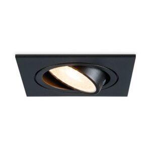HOFTRONIC™ Dimbare LED inbouwspot Mallorca zwart vierkant - Kantelbaar - 5 Watt - IP20 - 2700K Warm wit - GU10 armatuur - spotjes plafond ~ Spinze.nl