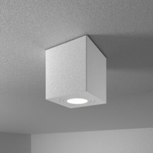 HOFTRONIC™ Gibbon LED opbouw plafondspot - Vierkant - IP65 waterdicht - 6000K Daglicht wit lichtkleur GU10 - Plafondlamp geschikt voor badkamer - Wit ~ Spinze.nl
