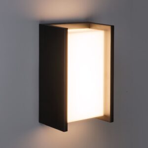 HOFTRONIC™ Jasper LED wandlamp - 12 Watt - 3000K warm wit - IP54 waterdicht - Zwart - Wandverlichting voor binnen en buiten - Modern ~ Spinze.nl