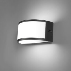 HOFTRONIC™ Norton LED wandlamp Diffuus - E27 Fitting - Moderne muurlamp max. 18 Watt - IP54 voor binnen en buiten - Dubbelzijdig - Zwart ~ Spinze.nl