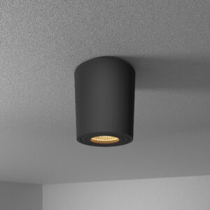 HOFTRONIC™ Paxton LED Opbouwspot plafond - Rond - Zwart - Aluminium met poedercoating - IP65 waterdicht voor binnen en buiten - incl. GU10 spot 2700K warm wit - 3 jaar garantie ~ Spinze.nl