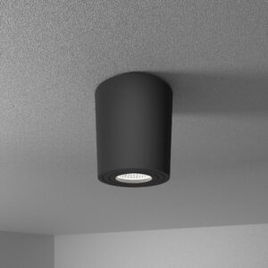 HOFTRONIC™ Paxton LED Opbouwspot plafond - Rond - Zwart - Aluminium met poedercoating - IP65 waterdicht voor binnen en buiten - incl. GU10 spot Daglicht wit 6000K - 3 jaar garantie ~ Spinze.nl