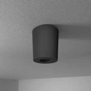 HOFTRONIC™ Paxton - LED plafondspot opbouw - Rond - Zwart - Aluminium - IP65 geschikt voor badkamer en keuken - GU10 fitting - 3 jaar garantie ~ Spinze.nl