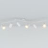 HOFTRONIC™ Riga LED Plafondlamp 6 spots Wit - Draaibaar en Dimbaar - 6 lichts - GU10 2700K warm wit - Plafondspot woonkamer en gang - Opbouw spots verlichting ~ Spinze.nl