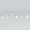 HOFTRONIC™ Riga LED Plafondlamp 6 spots Wit - Draaibaar en Dimbaar - 6 lichts - GU10 4000K neutraal wit - Plafondspot woonkamer en gang - Opbouw spots verlichting ~ Spinze.nl