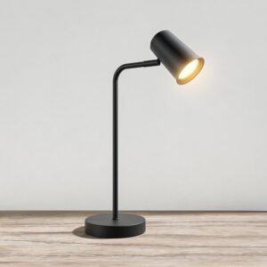 HOFTRONIC™ Riga LED tafellamp - Kantelbaar en draaibaar - 2700K warm wit - Ingebouwde dimmer - Bureaulamp voor binnen - GU10 fitting - Zwart - 3 jaar garantie ~ Spinze.nl