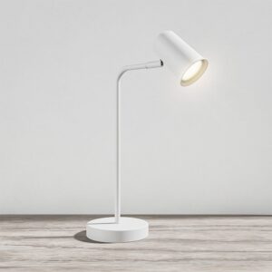 HOFTRONIC™ Riga LED tafellamp - Kantelbaar en draaibaar - 4000K neutraal wit - Ingebouwde dimmer - Bureaulamp voor binnen - GU10 fitting - Wit - 3 jaar garantie ~ Spinze.nl