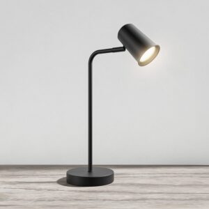 HOFTRONIC™ Riga LED tafellamp - Kantelbaar en draaibaar - 4000K neutraal wit - Ingebouwde dimmer - Bureaulamp voor binnen - GU10 fitting - Zwart - 3 jaar garantie ~ Spinze.nl
