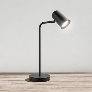 HOFTRONIC™ Riga LED tafellamp - Kantelbaar en draaibaar - 6000K daglicht wit - Ingebouwde dimmer - Bureaulamp voor binnen - GU10 fitting - Zwart - 3 jaar garantie ~ Spinze.nl
