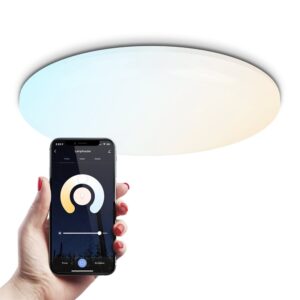 HOFTRONIC™ SMART LED Plafondlamp - RGBWW - WiFi en Bluetooth - 3000lm - Slimme Verlichting - 30W - Plafonniere - Ø42 cm - Rond ~ Spinze.nl