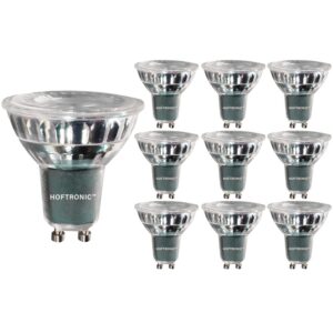HOFTRONIC™ Set van 10 GU10 LED spots 5 Watt Dimbaar 2700K warm wit (vervangt 50W) ~ Spinze.nl