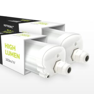 HOFTRONIC™ Set van 2 LED TL armaturen 120cm - IP65 Waterdicht - 24 Watt 3840 Lumen (160lm/W) - 4000K Neutraal wit - Koppelbaar - IK07 - S-Series Tri-Proof plafondverlichting ~ Spinze.nl