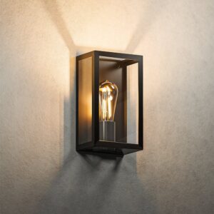 HOFTRONIC™ Stella dimbare LED wandlamp - excl. E27 lichtbron - max. 60 watt - IP44 - Zwart - 3 jaar garantie ~ Spinze.nl