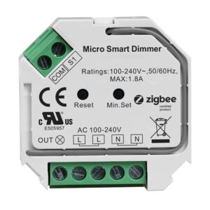 HOFTRONIC™ Zigbee Mini LED dimmer/ontvanger Pro - Draadloos - maximaal 400 Watt - No Neutral - IP20 - Voor pulsdimmer ~ Spinze.nl