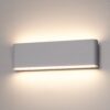 Hofronic Dallas XL dimbare LED wandlamp - 3000K warm wit - 24 Watt - Up & down light - IP54 voor binnen en buiten - Tweezijdige muurlamp - Grijs ~ Spinze.nl