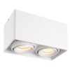 Hofronic Dimbare LED opbouw plafondspot Esto Wit 2 lichts kantelbaar incl. 2x GU10 spot 5W 2700K ~ Spinze.nl